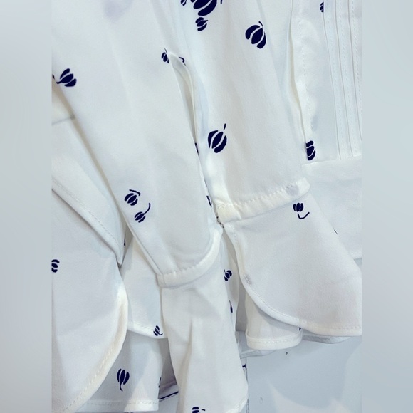 286. Ann Taylor Pleated Ruffle Blouse S - Picture 5 of 7